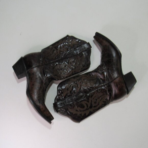 Corral Women’s Embroidered Narrow Square Toe Brown Cowboy, Western Boots Size 9 - Picture 4 of 11